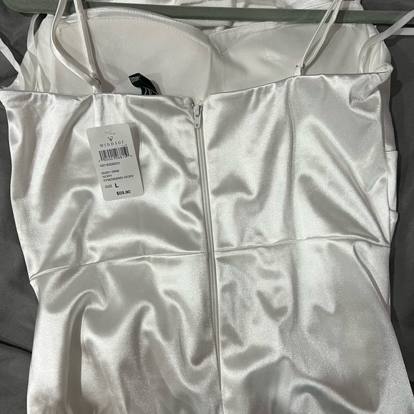 White Satin Dress - Picture 3 of 3